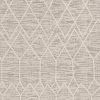 8' X 11' Ivory And Gray Geometric Area Rug With Fringe