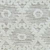 8' Beige and Ivory Geometric Runner Rug