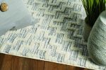 9' X 13' Gray And Ivory Geometric Area Rug With Fringe