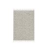 9' X 13' Gray And Ivory Geometric Area Rug With Fringe