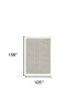 9' X 13' Gray And Ivory Geometric Area Rug With Fringe