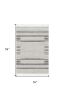 3' X 5' Ivory Abstract Area Rug