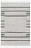 9' X 13' Ivory Grey Machine Woven Abstract Color Block Indoor Area Rug