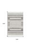 9' X 13' Ivory Grey Machine Woven Abstract Color Block Indoor Area Rug