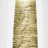 11" Clear And Gold Cylinder Lead Free Crystal Table Vase