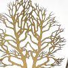 12" Clear And Gold Tree Of Life Oval Lead Free Crystal Table Vase