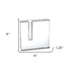 6" Clear Square Lead Free Crystal Bud Vase