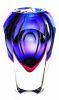 10" Purple Cylinder Crystal Glass Table Vase