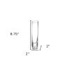 9" Clear Cylindrical Lead Free Crystal Bud Table Vase