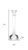 Set of Two Clear Crystal Tabletop Taper Candlesticks