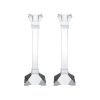 Set of Two Clear Crystal Tabletop Taper Candlesticks