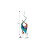 14" Clear Red Blue Yellow Murano Glass Modern Abstract Tabletop Sculpture
