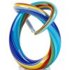6" Rainbow Murano Glass Modern Abstract Tabletop Sculpture
