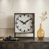 18" Gray Polyresin Table Clock