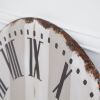 3" Gray And White Metal Analog Round Wall Clock
