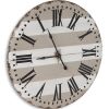 3" Gray And White Metal Analog Round Wall Clock