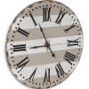 3" Gray And White Metal Analog Round Wall Clock