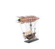 12" Pink And Orange Metal Hand Painted Model Airplane