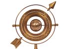8" Bronze Metal Armillary Sphere Tabletop Sculpture