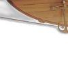 24" Brown Solid Wood Hand Painted Model Boat
