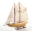 24" Brown Solid Wood Hand Painted Model Boat