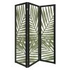 67" Green Solid Wood Panel Screen Room Divider