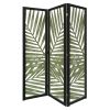 67" Green Solid Wood Panel Screen Room Divider