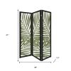 67" Green Solid Wood Panel Screen Room Divider
