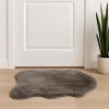 2' X 3' Gray Shag Hand Knotted Area Rug