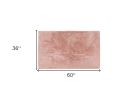 3' X 5' Pink Shag Hand Knotted Area Rug