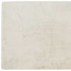 5' X 8' Ivory Shag Hand Knotted Area Rug