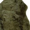 2' X 3' Dark Green New Zealand Lambs Wool Area Rug