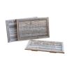 18" Gray Distressed Wood Christmas Tree Collar