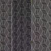 71" Black and White Fabric Folding Three Panel Screen Room Divider