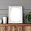 8" x 8" White Solid Wood Tabletop Picture Frame
