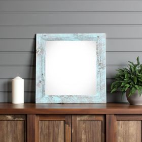 8" x 8" Blue Solid Wood Tabletop Picture Frame