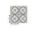 7" x 7" Black And White Peel And Stick Removable Tiles