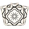 7" x 7" Black And White Peel And Stick Removable Tiles