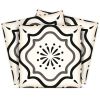 7" x 7" Black And White Peel And Stick Removable Tiles
