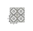 8" X 8" Black And White Mosaic Peel And Stick Removable Tiles