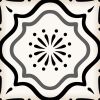 8" X 8" Black And White Mosaic Peel And Stick Removable Tiles