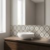 8" X 8" Black And White Mosaic Peel And Stick Removable Tiles