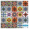 6" X 6" Festival Brights Mosaic Peel And Stick Removable Tiles