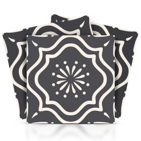 8" x 8" Gray And White Peel And Stick Removable Tiles