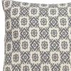 16" Gray Cotton Throw Pillow