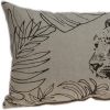 Jaguar Silhoutte Lumbar Throw Pillow