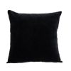 18" Black Velvet Throw Pillow