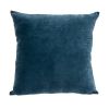 18" Teal Velvet Throw Pillow