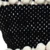 18" Black and Ivory Striped Cotton Blend Throw Pillow with Texture