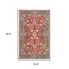 4' X 6' Red And Blue Bohemian Area Rug